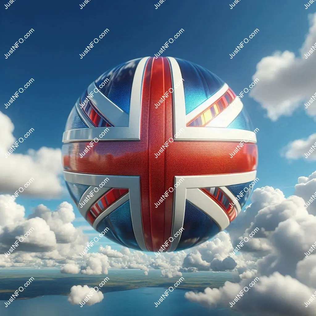 تصميم كروي ثلاثي الأبعاد لعلم المملكة المتحدة